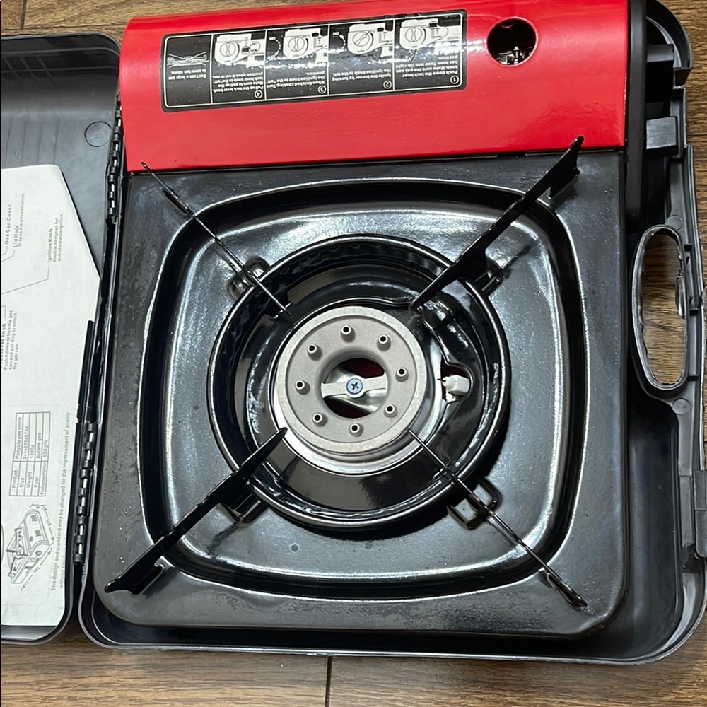 Portable Red and Black Gas Stove